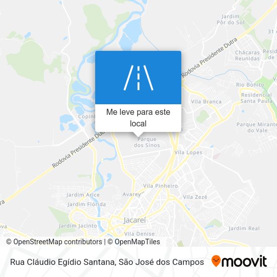 Rua Cláudio Egídio Santana mapa