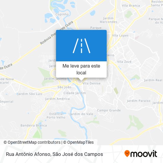 Rua Antônio Afonso mapa