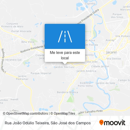 Rua João Odúlio Teixeira mapa