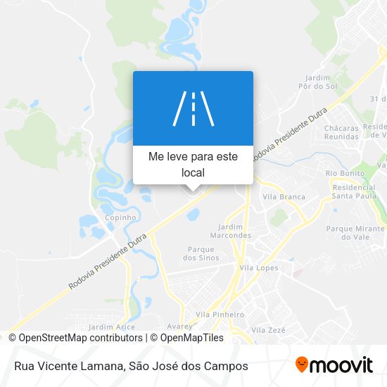 Rua Vicente Lamana mapa