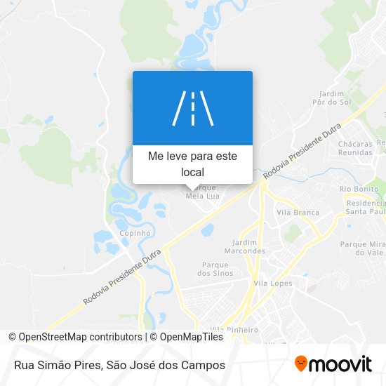 Rua Simão Pires mapa