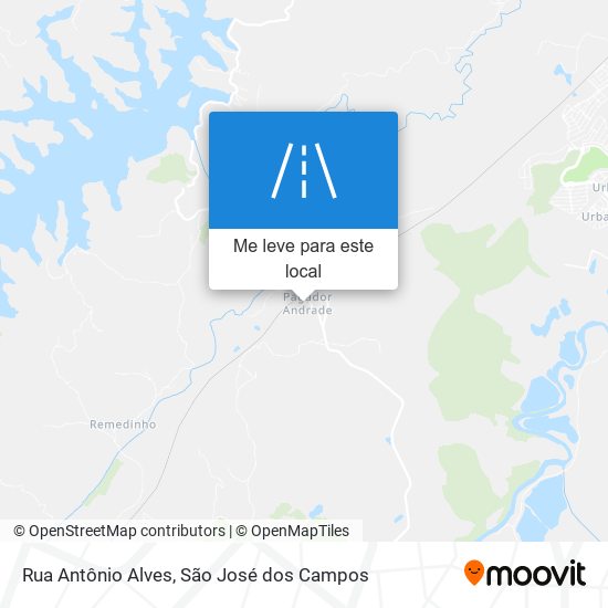 Rua Antônio Alves mapa