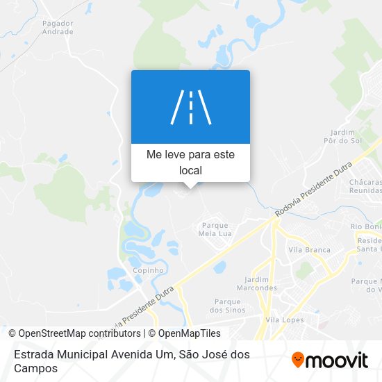 Estrada Municipal Avenida Um mapa