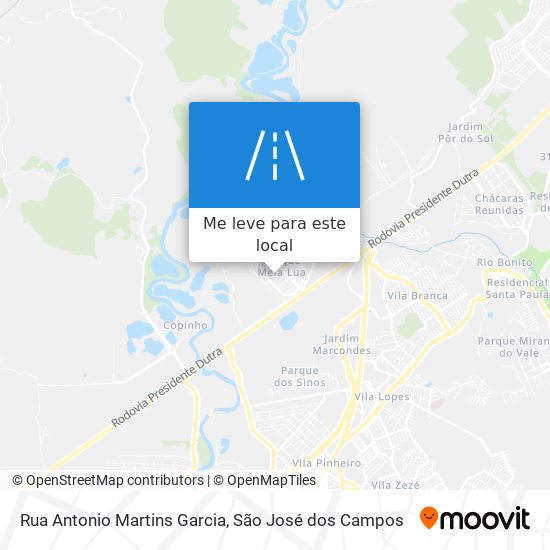 Rua Antonio Martins Garcia mapa