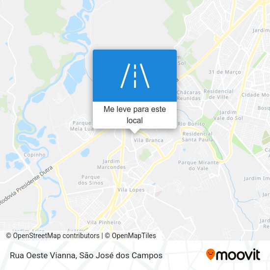 Rua Oeste Vianna mapa