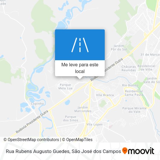 Rua Rubens Augusto Guedes mapa