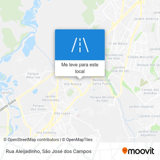 Rua Aleijadinho mapa