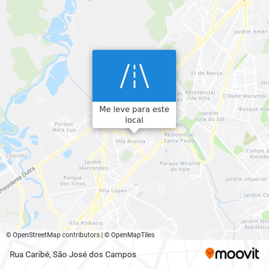 Rua Caribé mapa