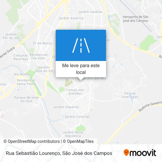 Rua Sebastião Lourenço mapa