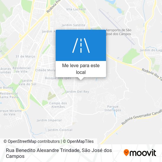 Rua Benedito Alexandre Trindade mapa