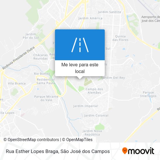Rua Esther Lopes Braga mapa
