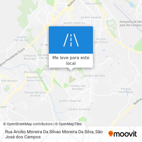 Rua Arcilio Moreira Da Silvao Moreira Da Silva mapa