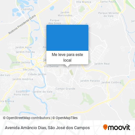 Avenida Amâncio Dias mapa