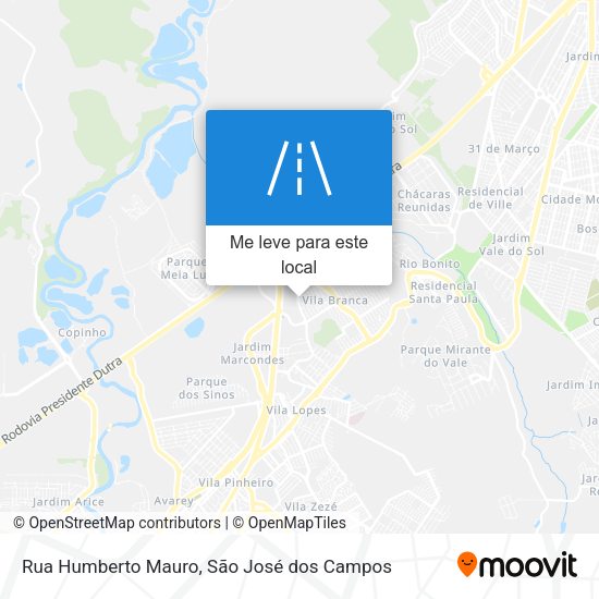 Rua Humberto Mauro mapa