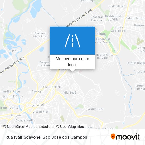 Rua Ivair Scavone mapa