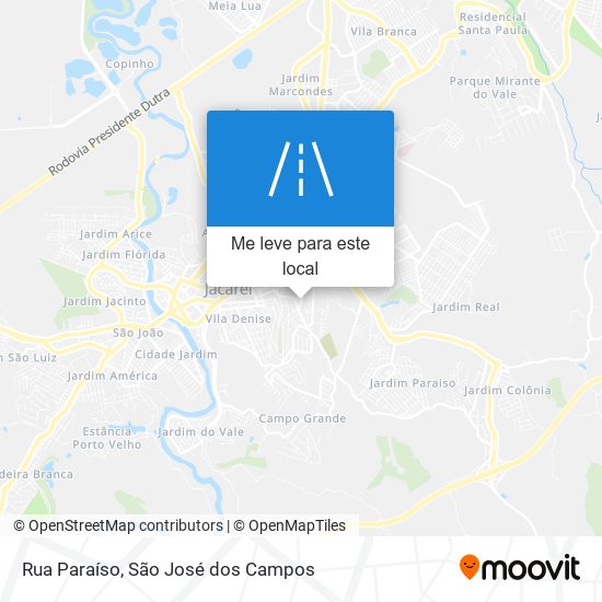 Rua Paraíso mapa