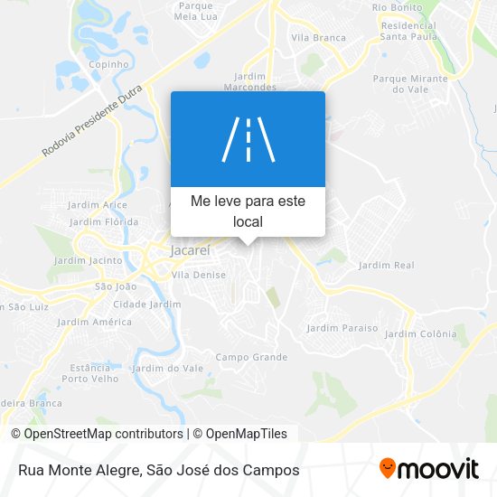 Rua Monte Alegre mapa