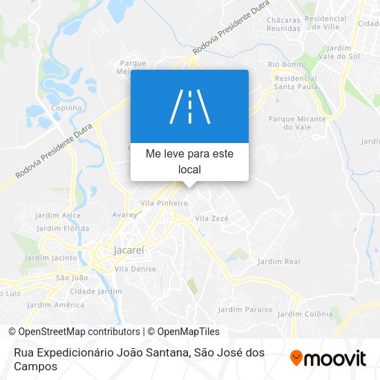 Rua Expedicionário João Santana mapa