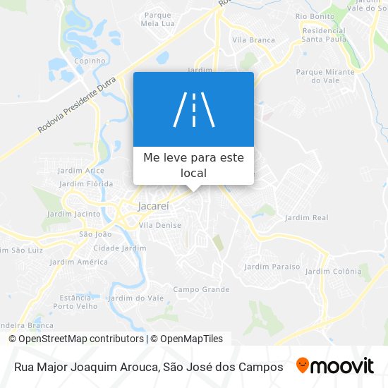 Rua Major Joaquim Arouca mapa