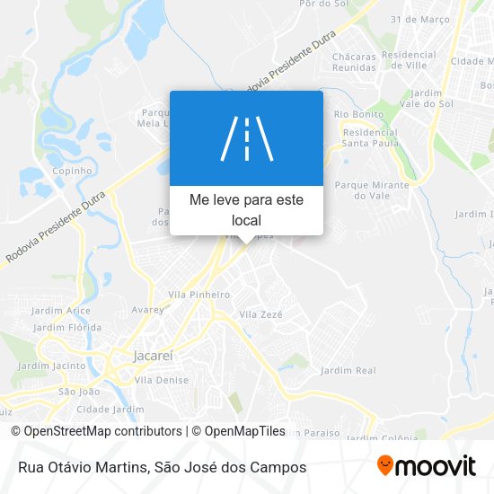 Rua Otávio Martins mapa