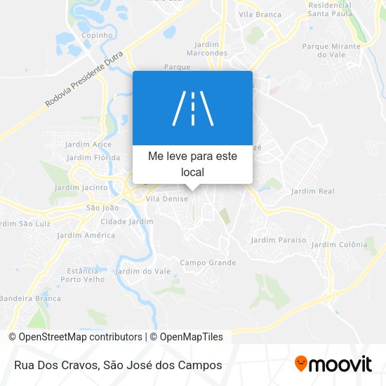 Rua Dos Cravos mapa