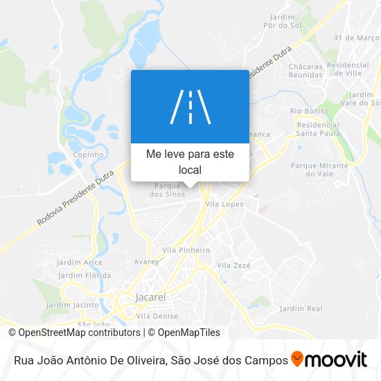 Rua João Antônio De Oliveira mapa
