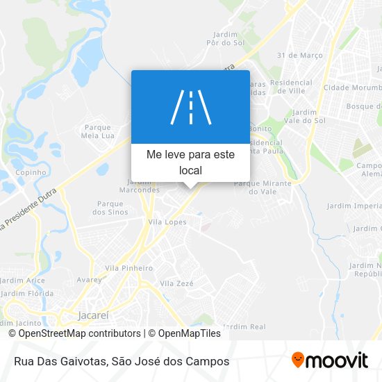 Rua Das Gaivotas mapa