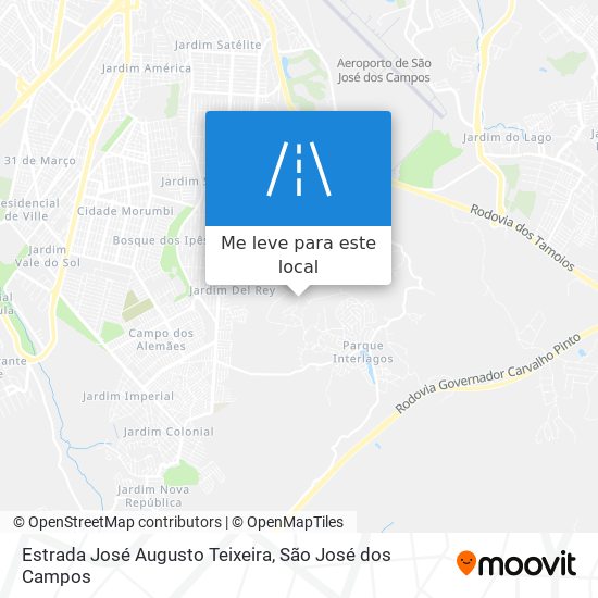Estrada José Augusto Teixeira mapa