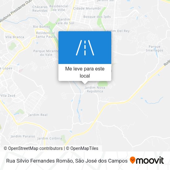 Rua Silvio Fernandes Romão mapa