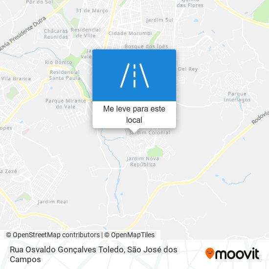 Rua Osvaldo Gonçalves Toledo mapa