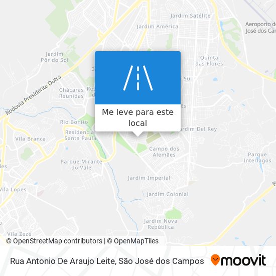 Rua Antonio De Araujo Leite mapa