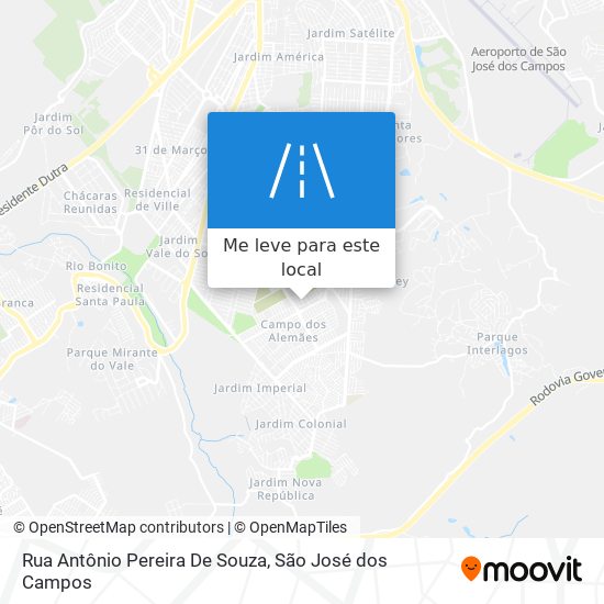 Rua Antônio Pereira De Souza mapa
