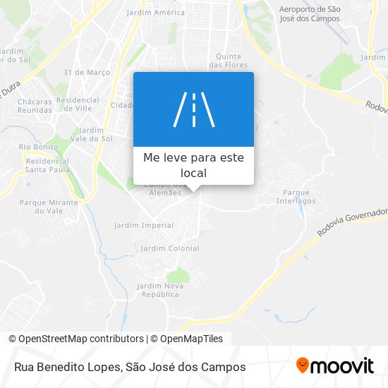 Rua Benedito Lopes mapa