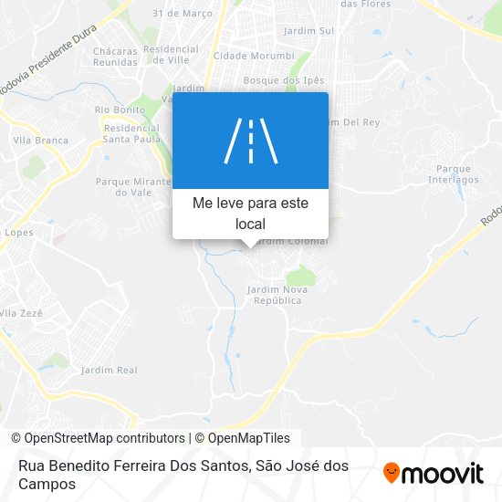 Rua Benedito Ferreira Dos Santos mapa