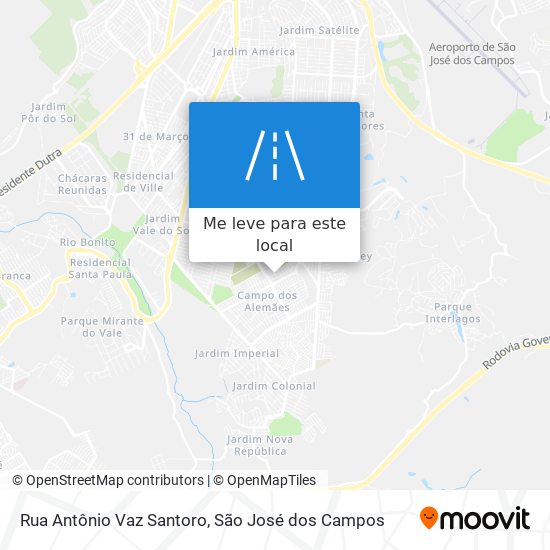 Rua Antônio Vaz Santoro mapa