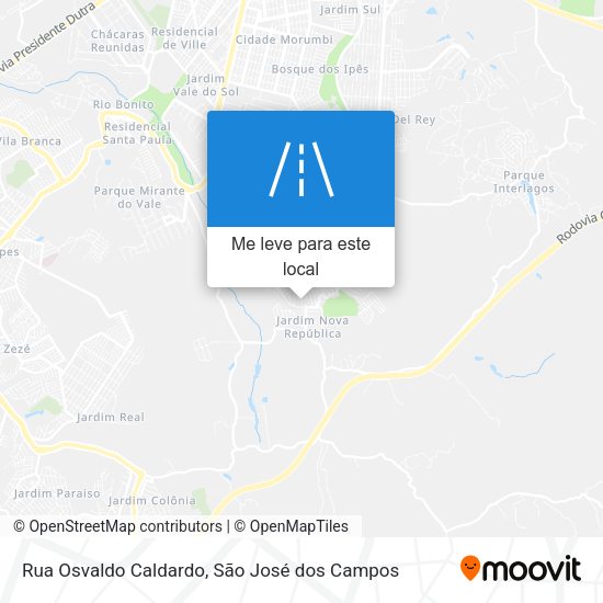 Rua Osvaldo Caldardo mapa