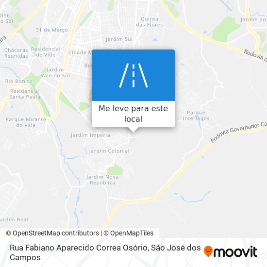 Rua Fabiano Aparecido Correa Osório mapa