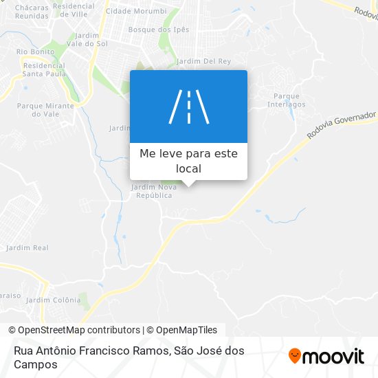 Rua Antônio Francisco Ramos mapa