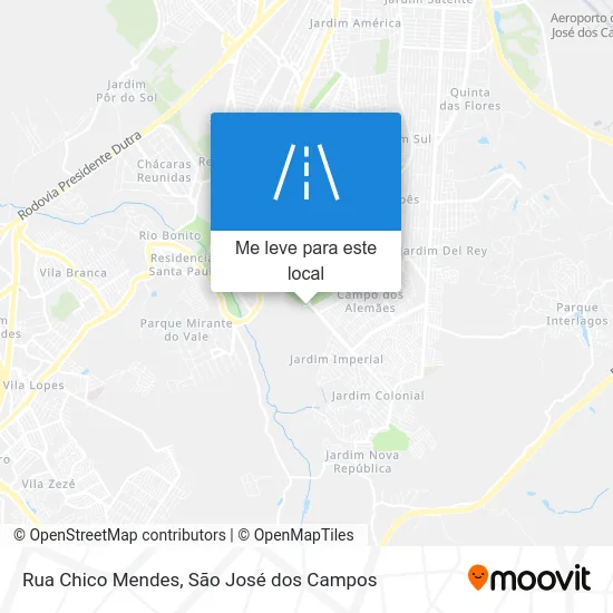 Rua Chico Mendes mapa