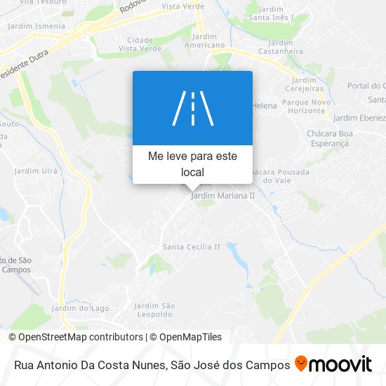Rua Antonio Da Costa Nunes mapa