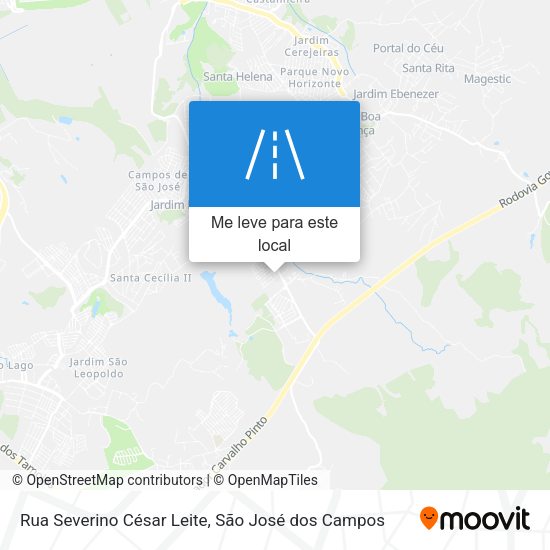 Rua Severino César Leite mapa