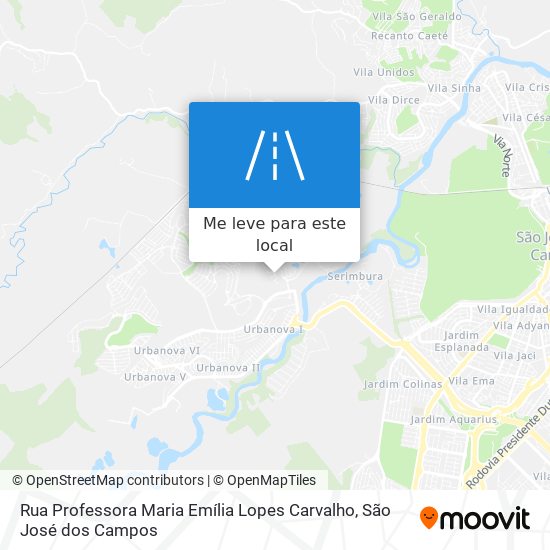 Rua Professora Maria Emília Lopes Carvalho mapa