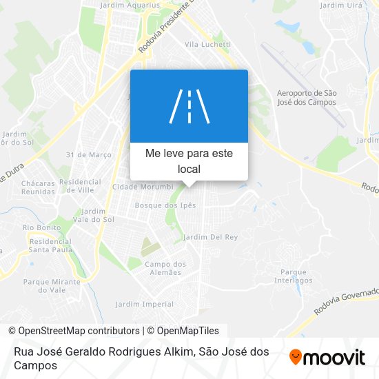 Rua José Geraldo Rodrigues Alkim mapa