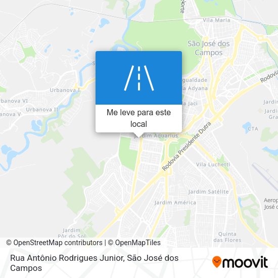 Rua Antônio Rodrigues Junior mapa