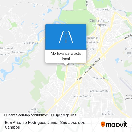 Rua Antônio Rodrigues Junior mapa