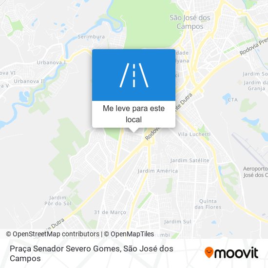 Praça Senador Severo Gomes mapa