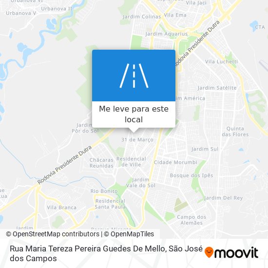 Rua Maria Tereza Pereira Guedes De Mello mapa