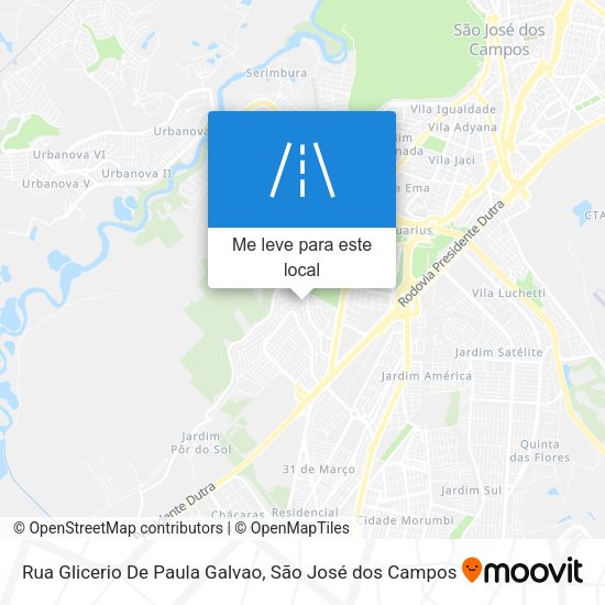 Rua Glicerio De Paula Galvao mapa