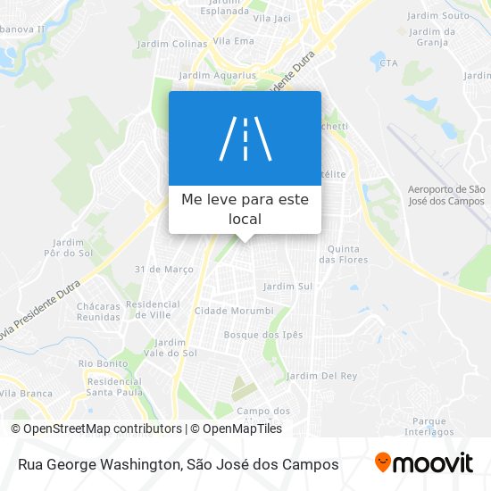 Rua George Washington mapa