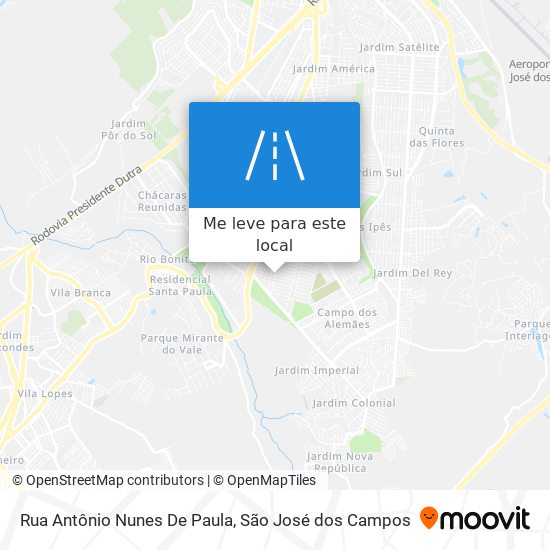 Rua Antônio Nunes De Paula mapa